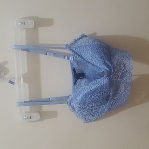 Lace blue summer tank top